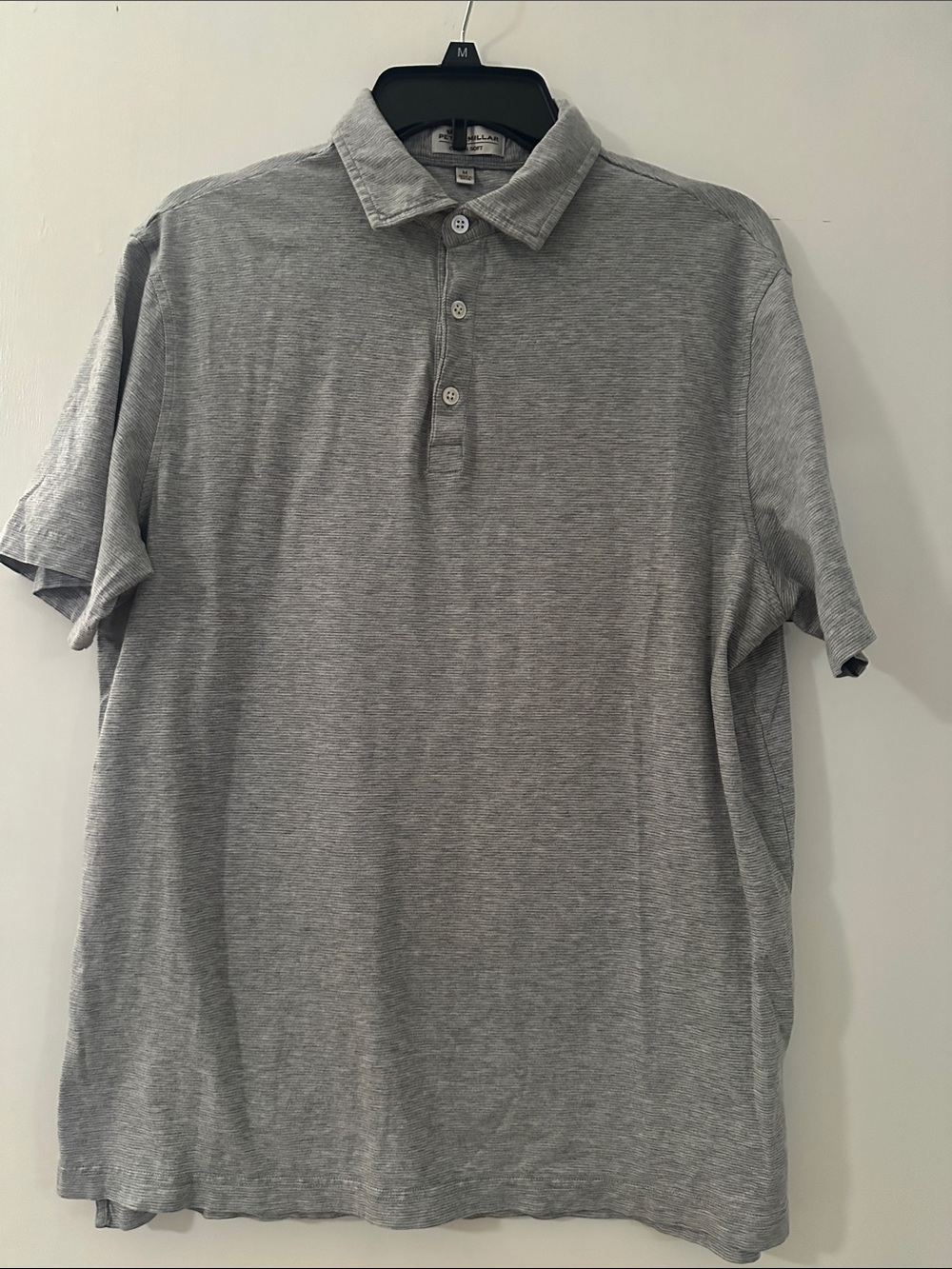 Peter Millar Crown Soft Classic Men's Grey Polo Shirt Medium